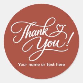 Pegatina Redonda Thank You elegant sticker