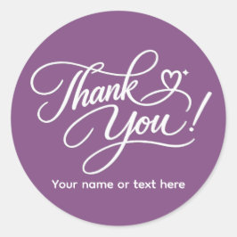 Pegatina Redonda Thank You elegant sticker