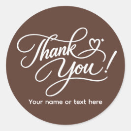 Pegatina Redonda Thank You elegant sticker