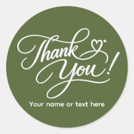 Pegatina Redonda Thank You elegant sticker