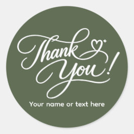 Pegatina Redonda Thank You elegant sticker