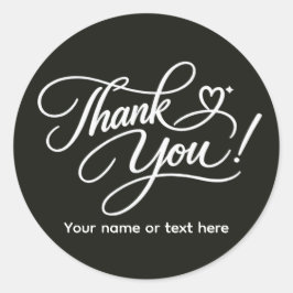 Pegatina Redonda Thank You elegant sticker