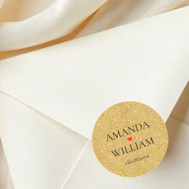 Pegatina Redonda Thank You faux glitter Round Sticker