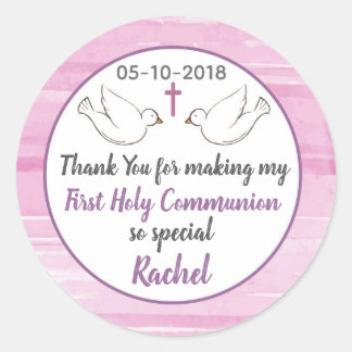 Pegatina Redonda Thank you for making my First Holy Communion