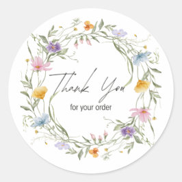 Pegatina Redonda Thank You For Order Round Sticker