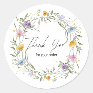 Pegatina Redonda Thank You For Order Round Sticker