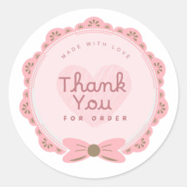 Pegatina Redonda Thank You For Order Sticker