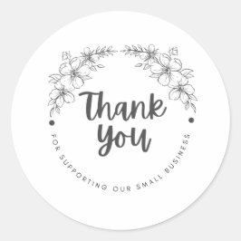 Pegatina Redonda Thank You for Supporting My Small Business Sticker