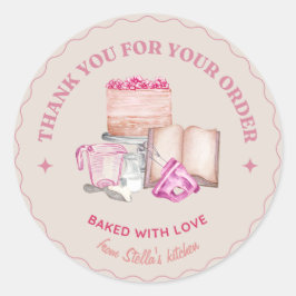 Pegatina Redonda Thank you for your order Bakery