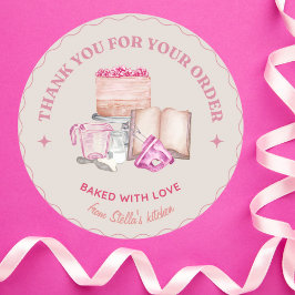 Pegatina Redonda Thank you for your order Bakery