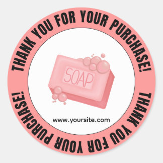 Pegatina Redonda Thank You for Your Purchase Soap