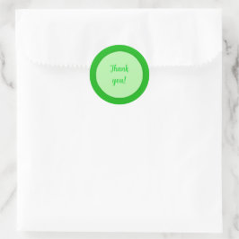 Pegatina Redonda Thank you in Green Circle Stickers