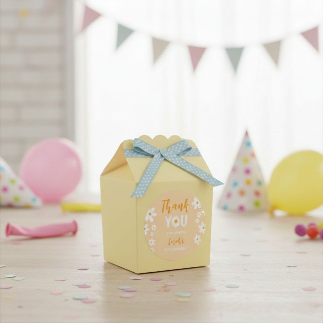 Pegatina Redonda Thank you label for Daisy's birthday party CUSTOMI (Subido por el creador)
