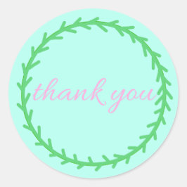 Pegatina Redonda Thank you sticker