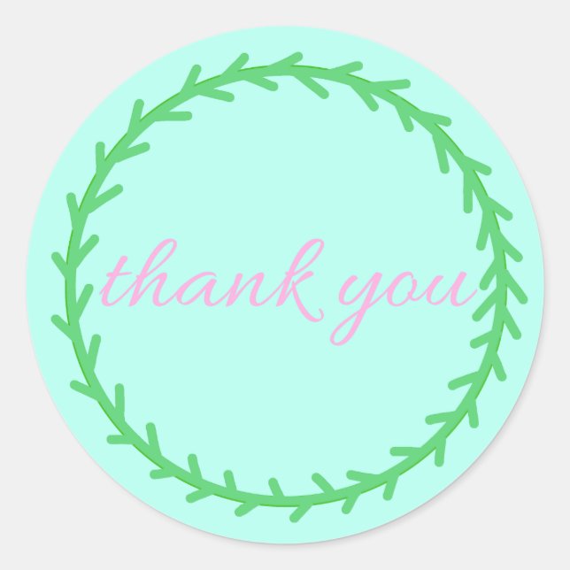 Pegatina Redonda Thank you sticker (Anverso)