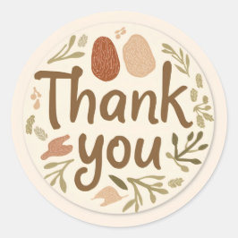 Pegatina Redonda Thank You Sticker for Small Business Packaging