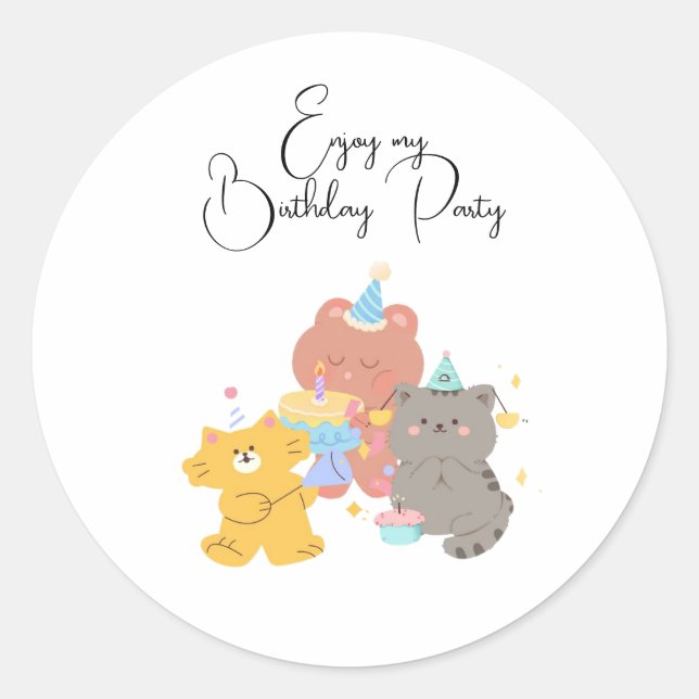 Pegatina Redonda Thanks Pal (Anverso)