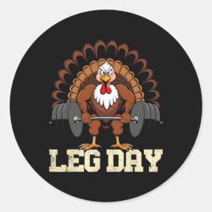 Pegatina Redonda Thanksgivin Gym Thanksgivin Hockey sobre Leña en T