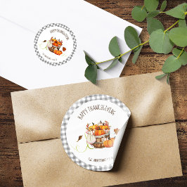 Pegatina Redonda Thanksgiving 