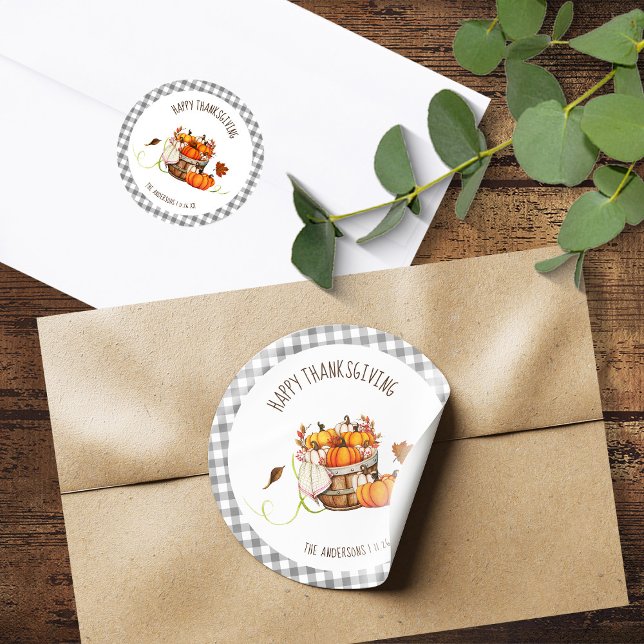 Pegatina Redonda Thanksgiving  (Subido por el creador)