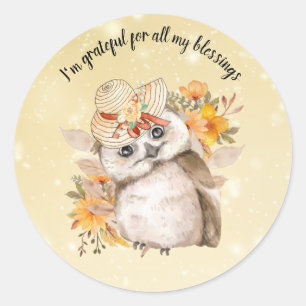 Pegatina Redonda Thanksgiving Decor Fall Farmhouse