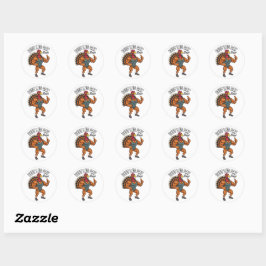 Pegatina Redonda Thanksgiving Leg Day Sticker
