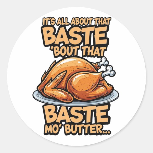 Pegatina Redonda Thanksgiving Sticker Sheet (Anverso)