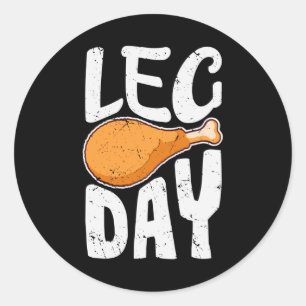 Pegatina Redonda Thanksgiving Turkey Leg Day Family Kids Holiday