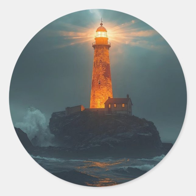 Pegatina Redonda The Amber Lighthouse Sticker (Anverso)