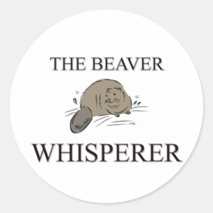 Pegatina Redonda The Beaver Whisperer