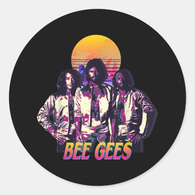 Pegatina Redonda The Bee Gees Live For Men And Women (Anverso)