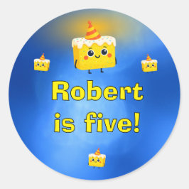 Pegatina Redonda The Best Birthday Party Cake