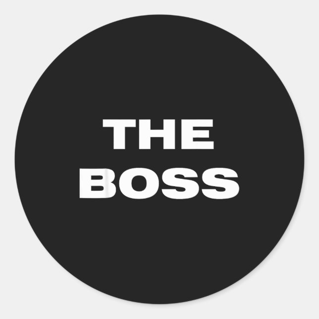 Pegatina Redonda The Boss - The Real Boss Couple  (Anverso)