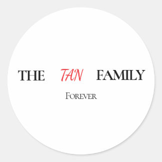 Pegatina Redonda The Family Forever Personalized Round Sticker