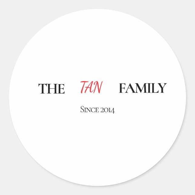 Pegatina Redonda The Family Personalized Round Sticker (Anverso)