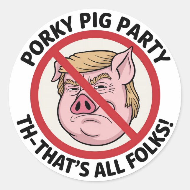 Pegatina Redonda The Final Snort: Ending the Political Monopoly (Anverso)