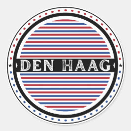 Pegatina Redonda The Hague City Pride Emblem – Dutch Identity