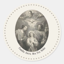 Pegatina Redonda The Holy Family And Holy Trinity Round Sticker