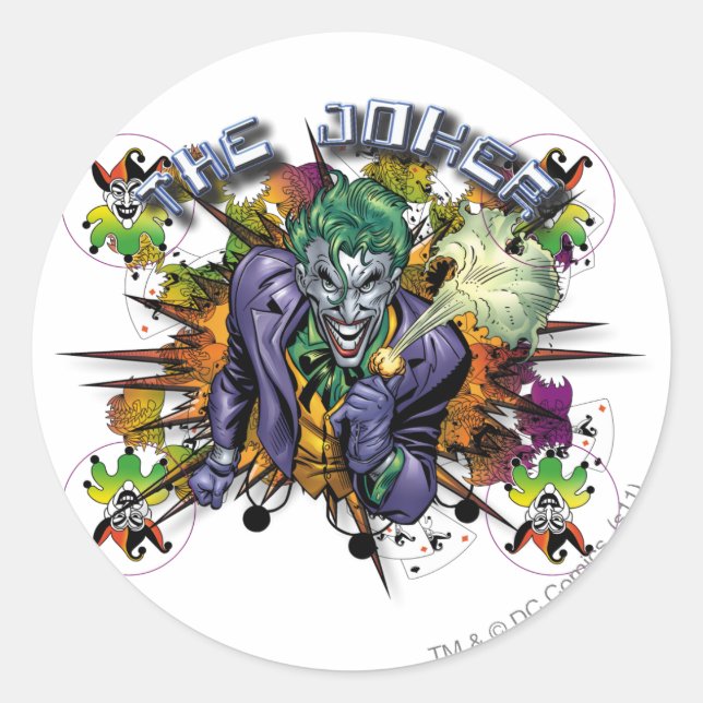 Pegatina Redonda The Joker - Explosion (Anverso)