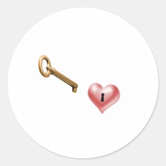 Pegatina Redonda the key for my heart