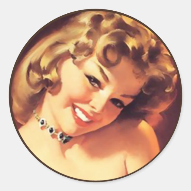 Pegatina Redonda The Kitsch Bitsch : Retratos de pines (Anverso)