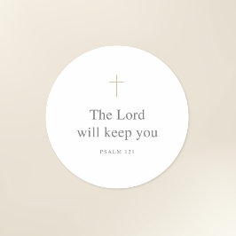 Pegatina Redonda The Lord Will Keep You – Psalm 121 Scripture