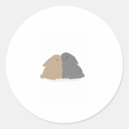 Pegatina Redonda The Love Bunnies!