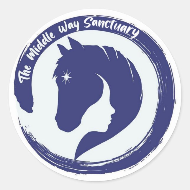 Pegatina Redonda The Middle Way Logo Sticker (Anverso)