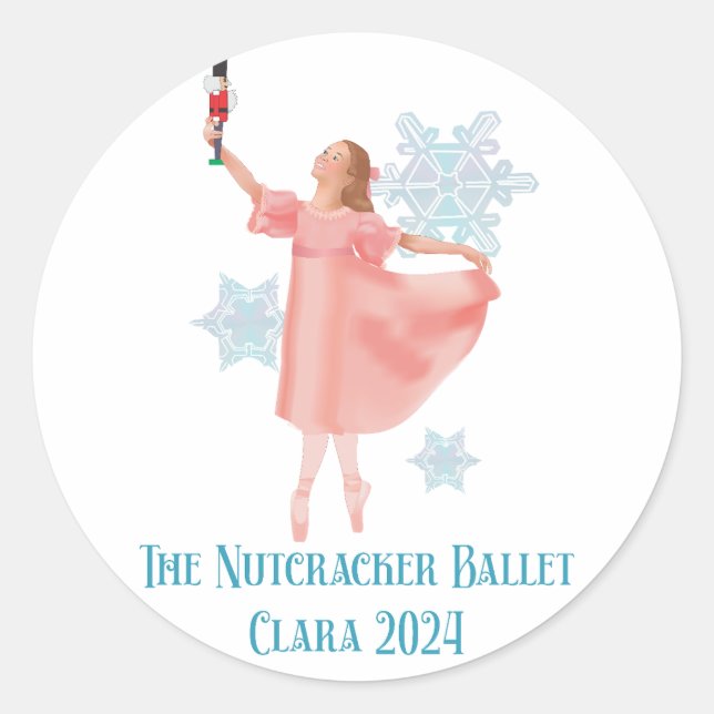 Pegatina Redonda The Nutcracker 2024 - Clara (Anverso)