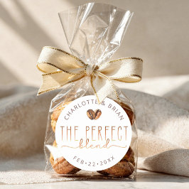 Pegatina Redonda The Perfect Blend Coffee Wedding Shower