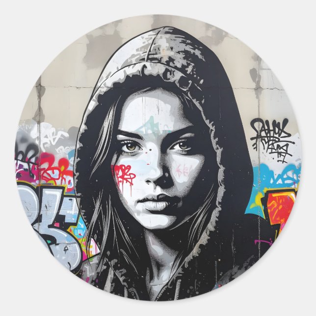 Pegatina Redonda The Quiet Observer -  (Anverso)