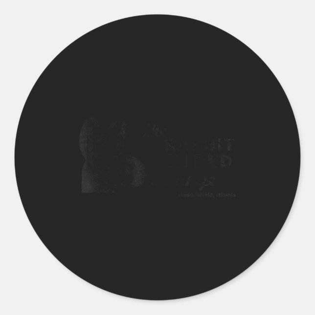 Pegatina Redonda The Rabbit In Red Lounge Halloween  (Anverso)