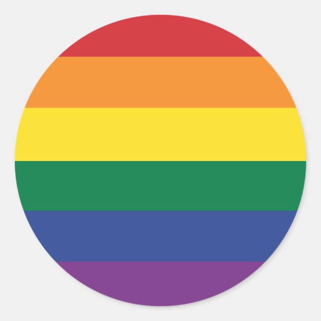 Pegatina Redonda The Rainbow Flag (Anverso)