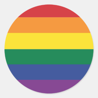Pegatina Redonda The Rainbow Flag